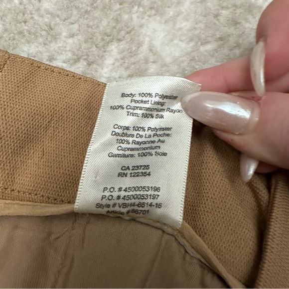 Wilfred for Aritzia Tapered Tailored Tan Work Pants | Musseaux Pant - Size Small - Picture 12 of 14